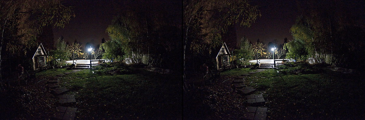 Backyard Bowl Illumination - 3D Cross-Eyed Pair