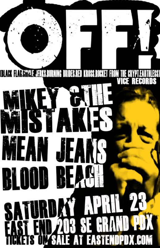 Flier: OFF! in Portland @ East End - Saturday, April 23, 2011 @ 9pm